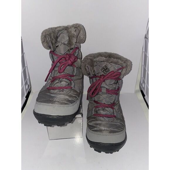Columbia Waterproof Women's Snow Boots Size 4 Color Gray Condition Used - Picture 2 of 6